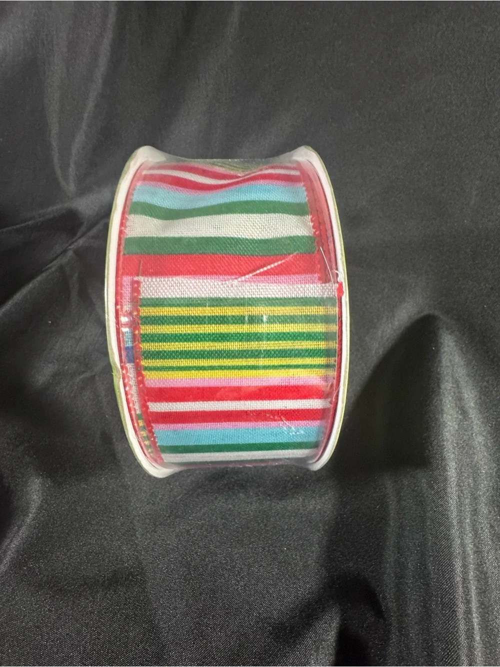 Striped Multicolor 2.5 Inch Wired Ribbon by Members Mark